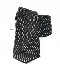                    NM slim szövött nyakkendő - Fekete aprópöttyös Aprómintás nyakkendő
